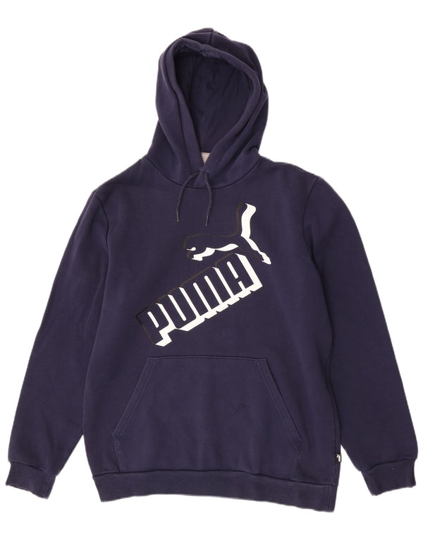 Puma Herre grafisk hættetrøje Jumper Medium Navyblå Bomuld