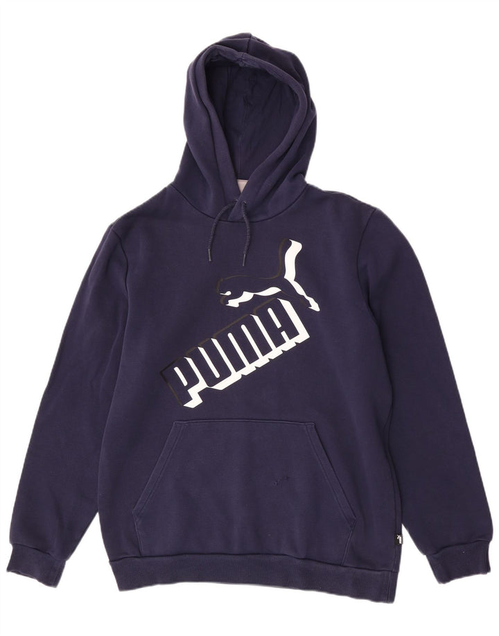 Puma Herre grafisk hættetrøje Jumper Medium Navyblå Bomuld
