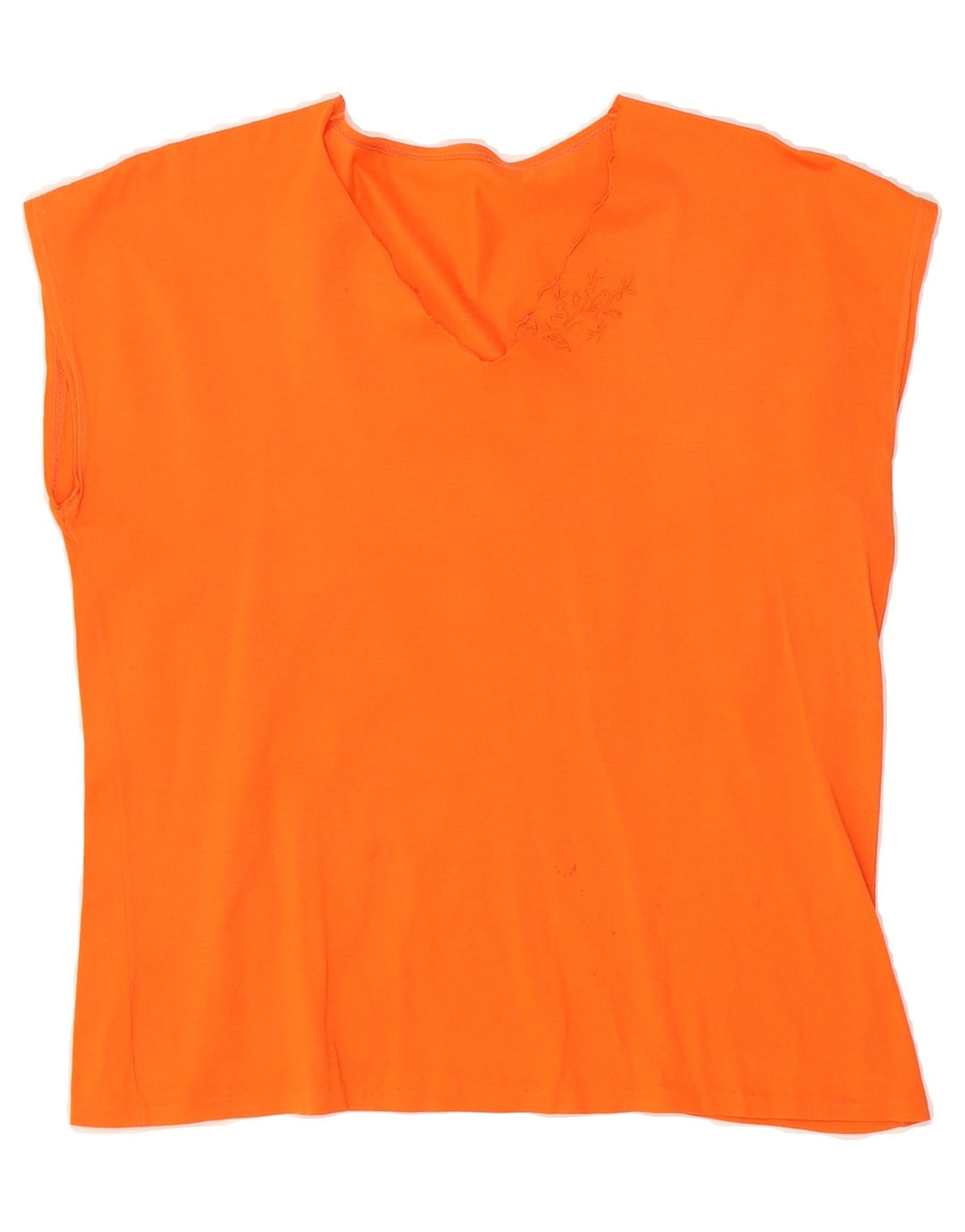 VINTAGE Womens Sleeveless Blouse Top UK 16 Large Orange Vintage Vintage and Second-Hand Vintage from Messina Hembry 