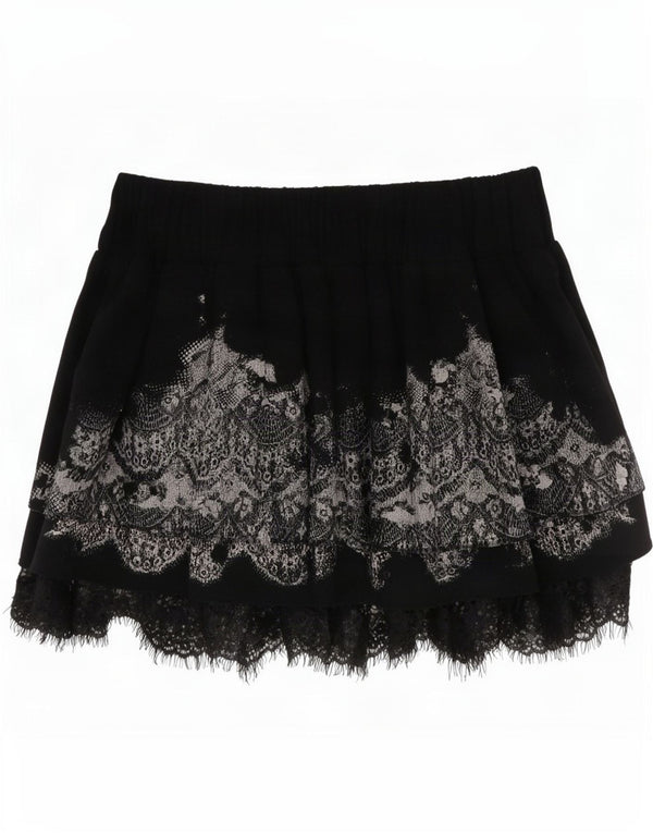 Guess Girls Mini-nederdel 11-12 år W26 Black Paisley Cotton