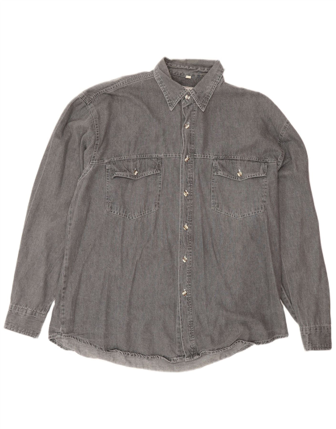 Vintage denimskjorte til mænd mellemgrå