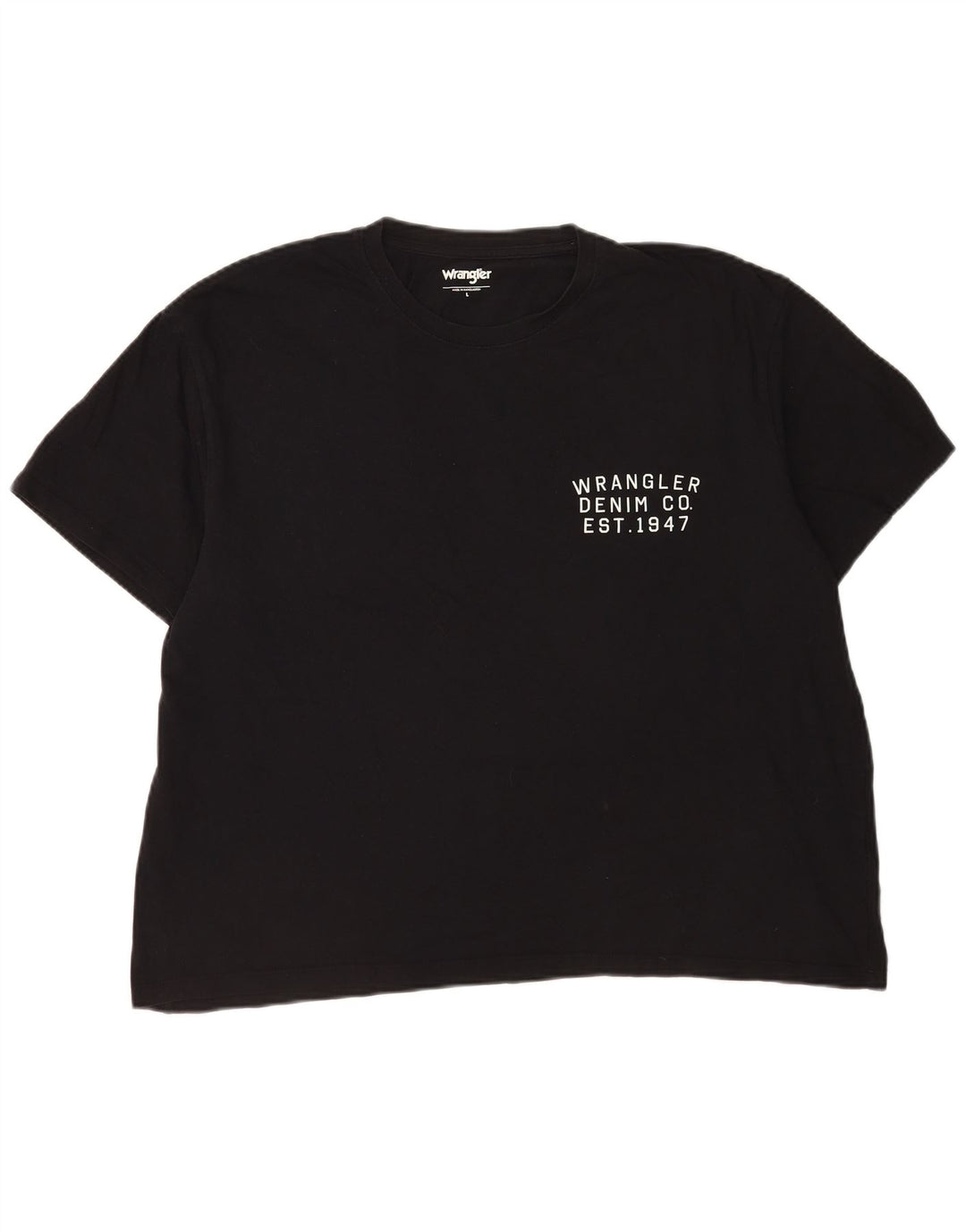 Wrangler Herre T-Shirt Top Stor Sort Bomuld