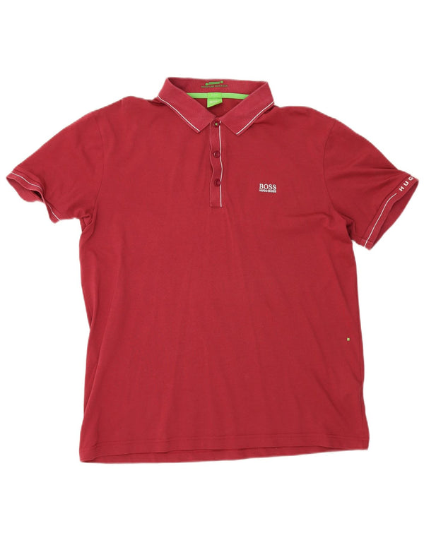 Hugo Boss herre Slim Fit poloshirt XL rødbrun bomuld