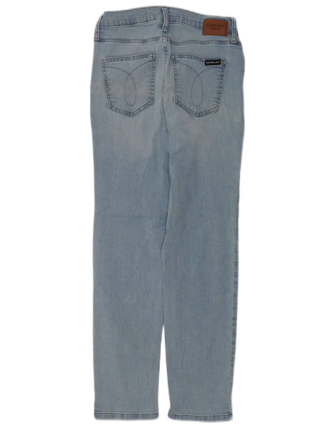 Calvin Klein Dame Straight Jeans W25 L25 Blå Bomuld