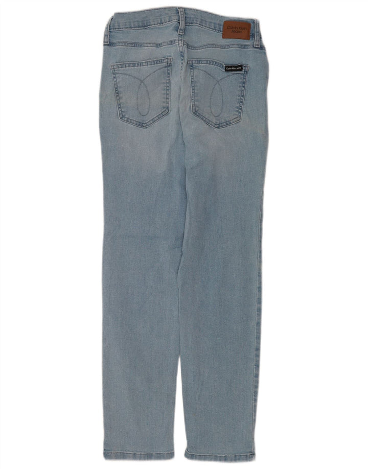 Calvin Klein Dame Straight Jeans W25 L25 Blå Bomuld