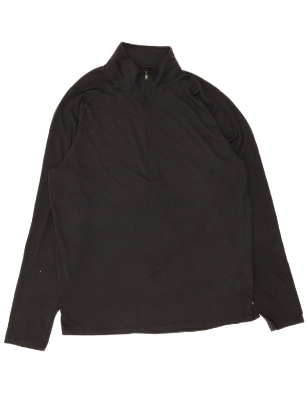 Under Armour Herre Zip Neck Top Langærmet XL Sort Polyester