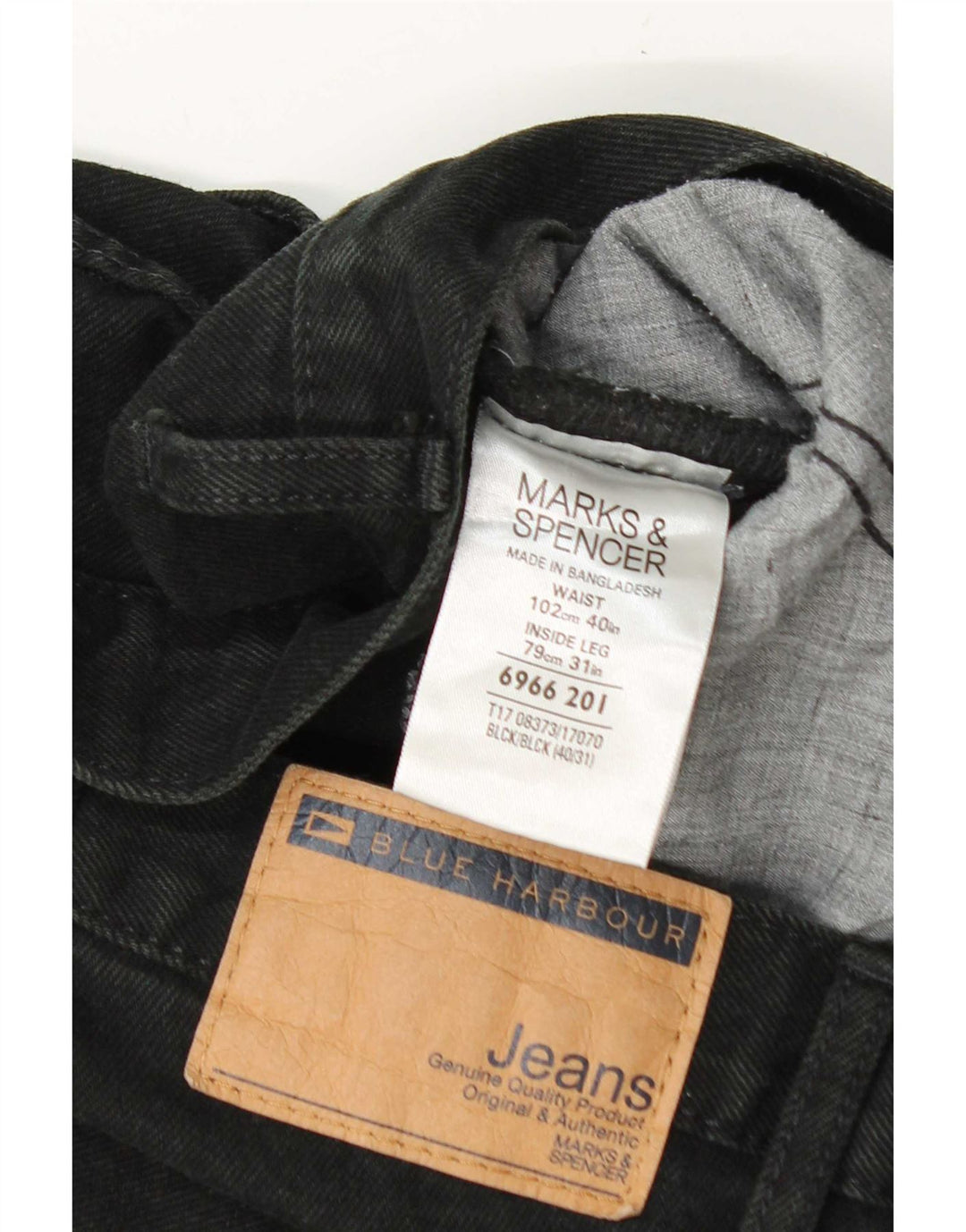 Marks & Spencer Straight Jeans til mænd W40 L24 Grå bomuld