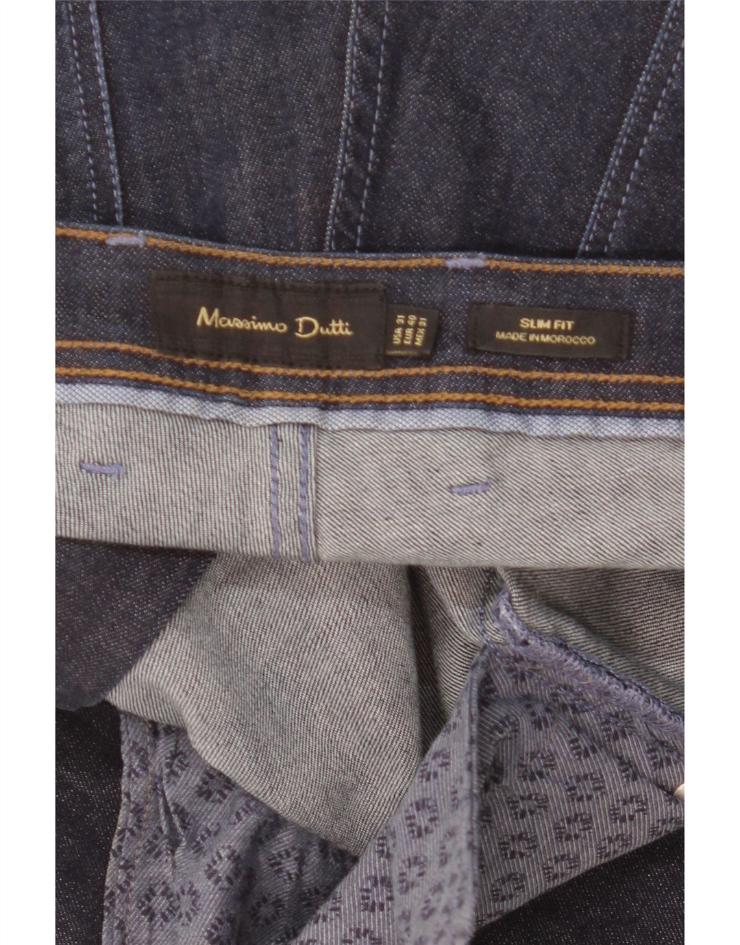 Massimo Dutti Herre Slim Jeans EU 40 Medium W31 L30 Navy Blue