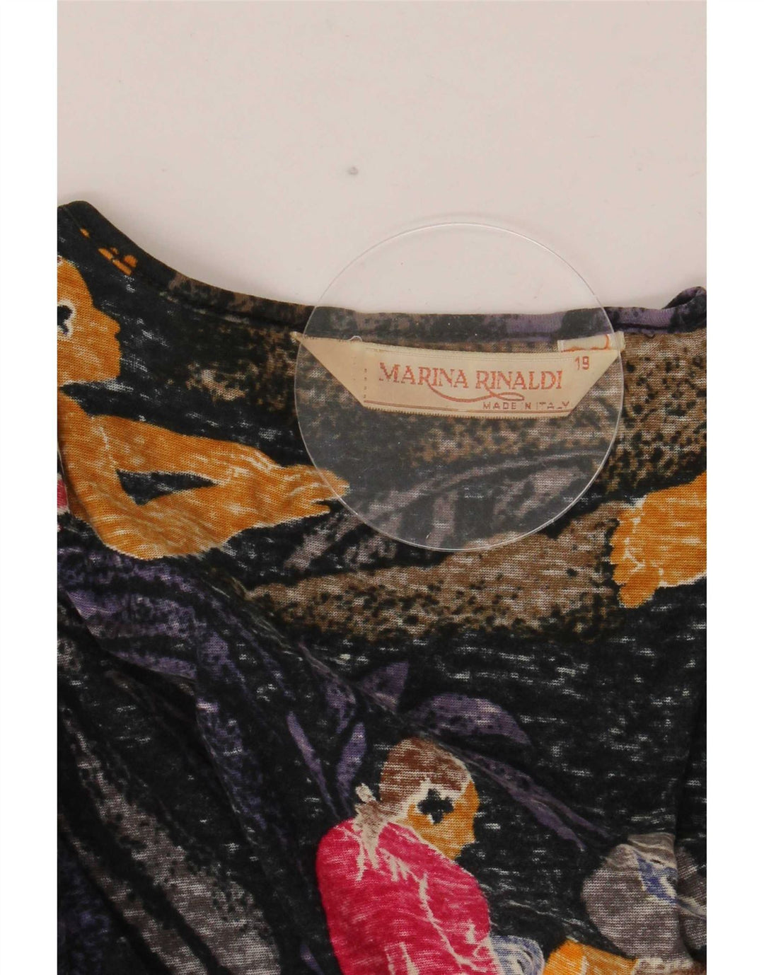 Marina Rinaldi kvinders abstrakt mønster T-shirt top størrelse 19 Small Multicolou