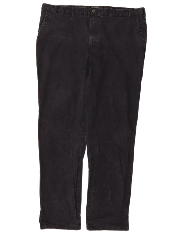 Marks & Spencer Herre Lige Regular Chino Bukser W42 L33 Navy Blue