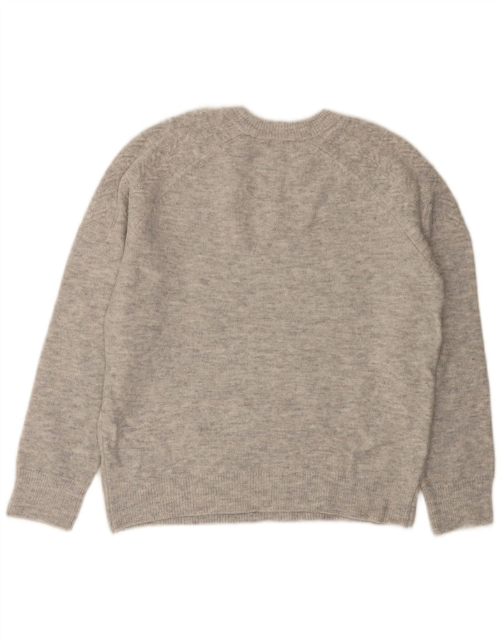 Marks & Spencer Dame sweater med rund hals DK 14 Medium Grå Flecked