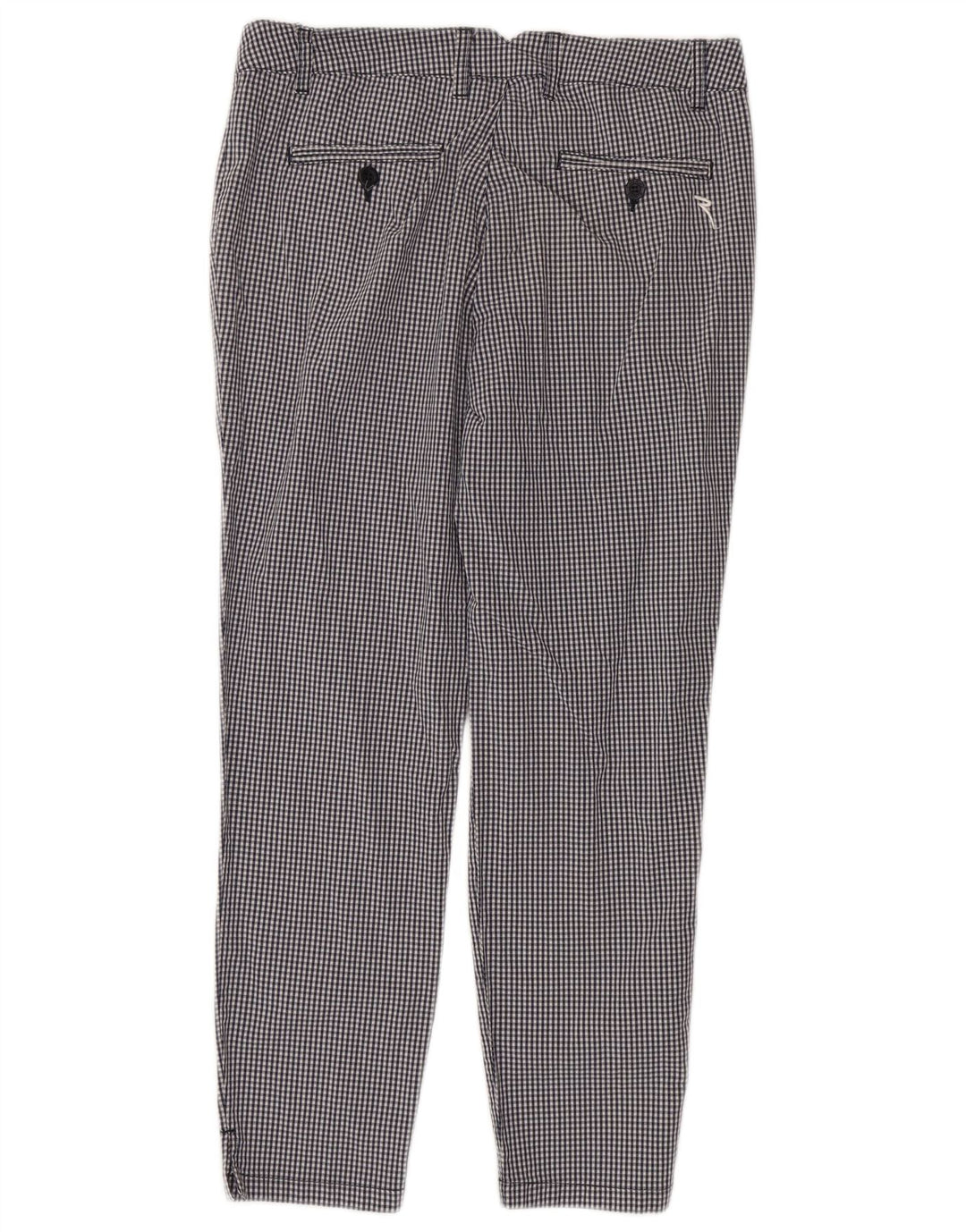 Chervo Dame Slim Casual Bukser IT 44 Medium W38 L26 Sort Gingham