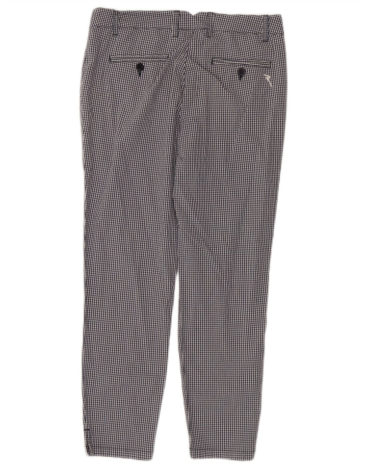 Chervo Dame Slim Casual Bukser IT 44 Medium W38 L26 Sort Gingham