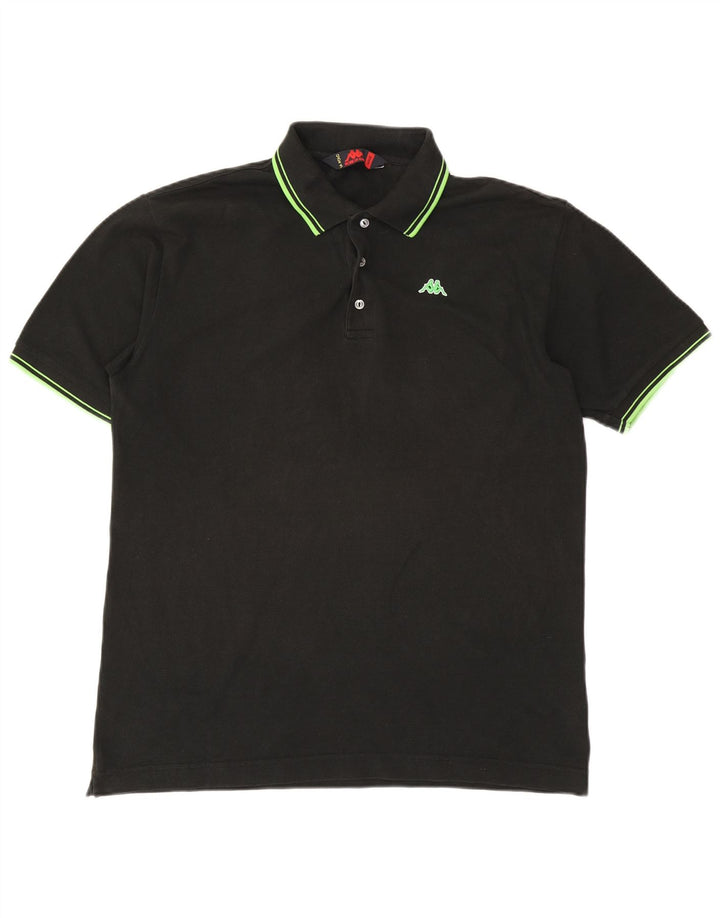 KAPPA Herre poloshirt Stor sort bomuld
