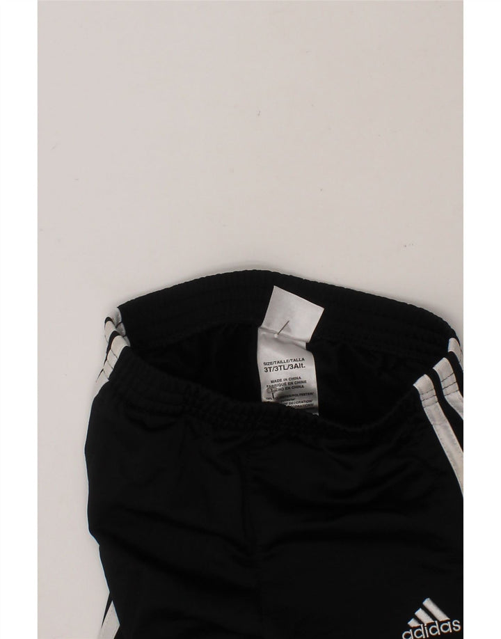 ADIDAS Boys Tracksuit Trousers 2-3 Years Black Polyester Vintage Adidas and Second-Hand Adidas from Messina Hembry 