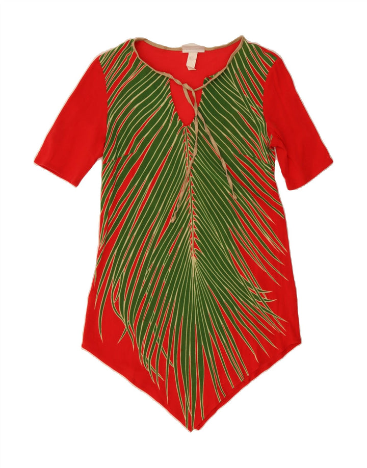 ANNA CLUB Womens Tunic Dress IT 46 Large Red Striped Cotton Vintage Anna Club and Second-Hand Anna Club from Messina Hembry 