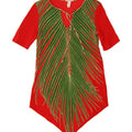 ANNA CLUB Womens Tunic Dress IT 46 Large Red Striped Cotton Vintage Anna Club and Second-Hand Anna Club from Messina Hembry 