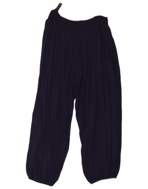 Marks & Spencer Dame joggers Cropped Trousers Large W30 L23 Navy Blue