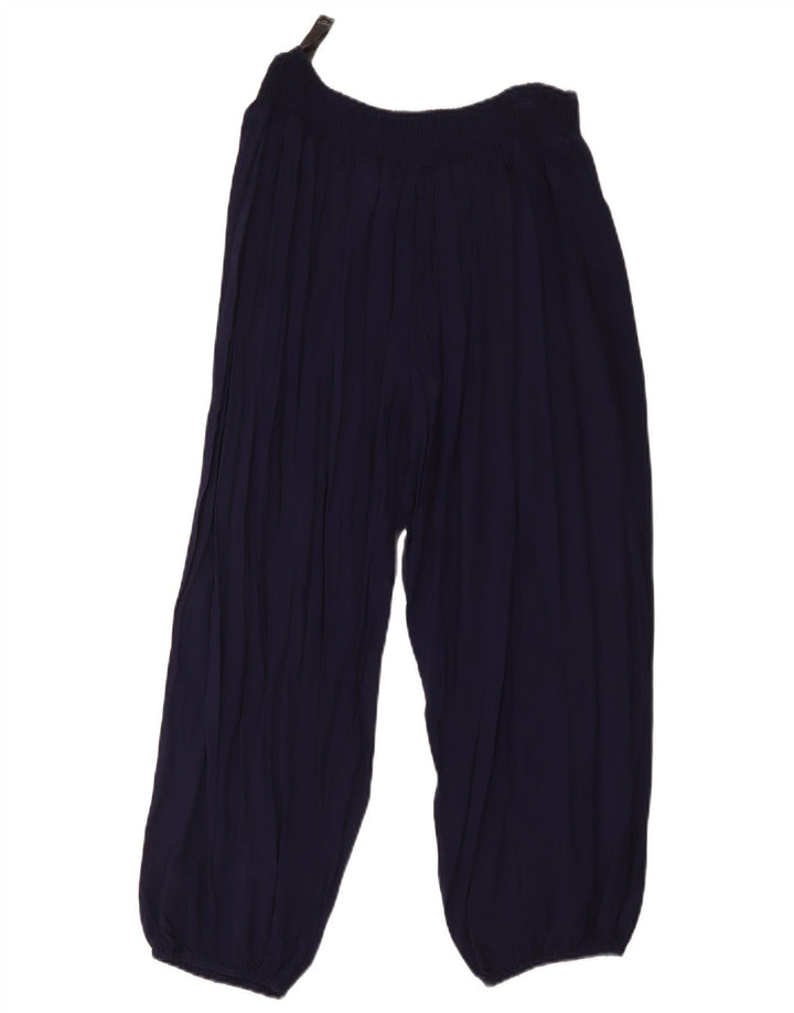 Marks & Spencer Dame joggers Cropped Trousers Large W30 L23 Navy Blue