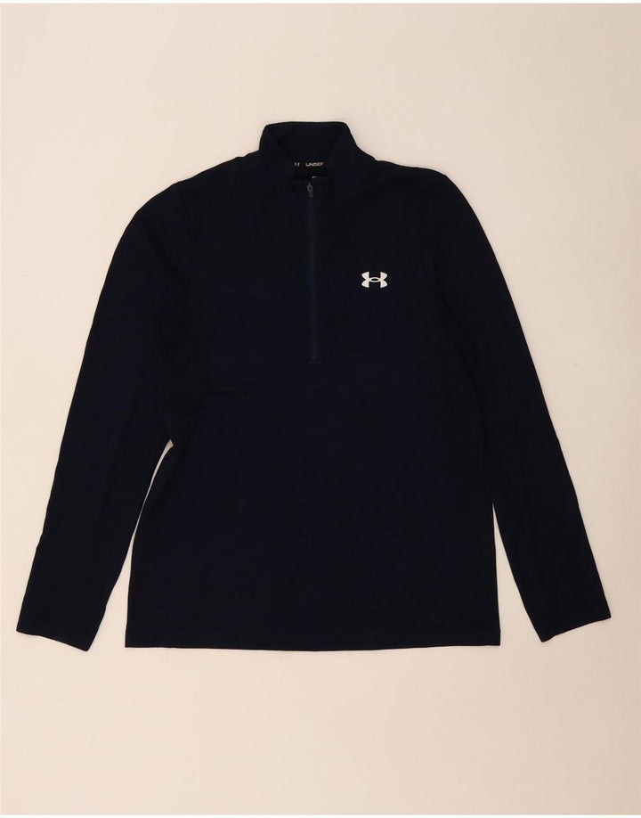 UNDER ARMOUR Herre lynlåshals top langærmet medium marineblå polyester