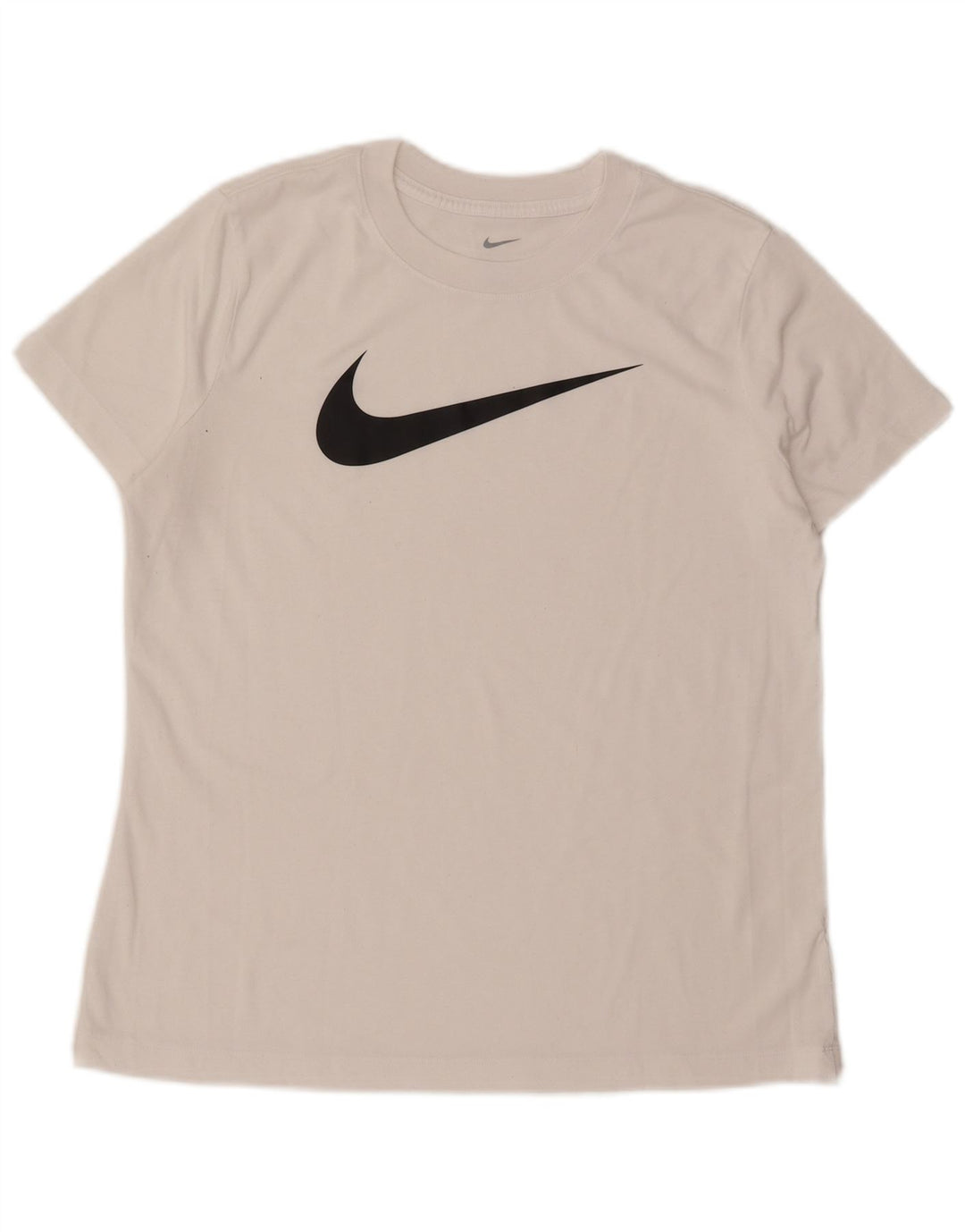 Nike Dame Dri Fit Grafisk T-Shirt Top UK 16 Large White