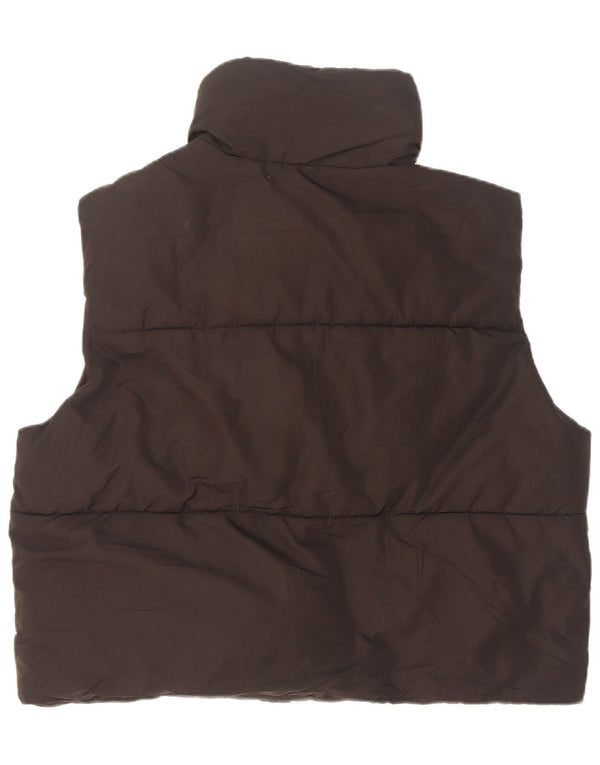 Zara Womens Oversized Polstret Gilet UK 14 Medium Black Polyester