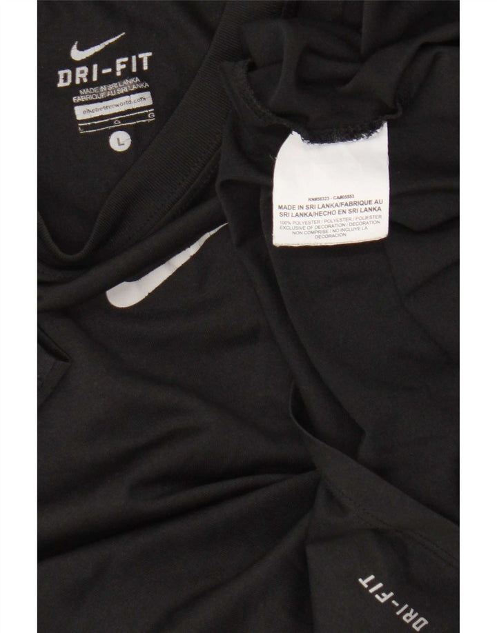 Nike Boys Dri Fit T-Shirt Top 12-13 år Stor sort polyester
