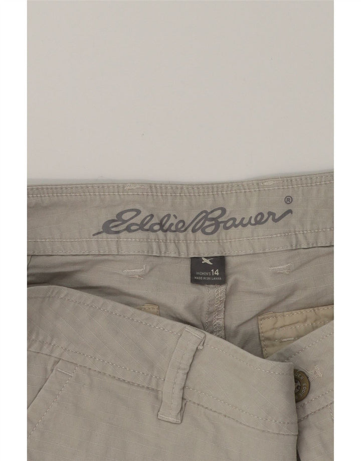 EDDIE BAUER Womens Cargo Shorts US 14 XL W38  Grey Cotton Vintage Eddie Bauer and Second-Hand Eddie Bauer from Messina Hembry 