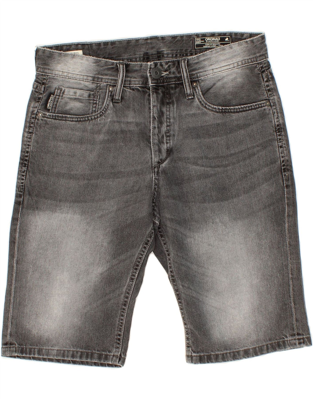 JACK & JONES Mens Denim Shorts Small W30  Grey Cotton Vintage Jack & Jones and Second-Hand Jack & Jones from Messina Hembry 