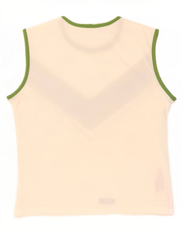 Puma Damevest Top UK 14 Stor Hvid Colourblock Bomuld