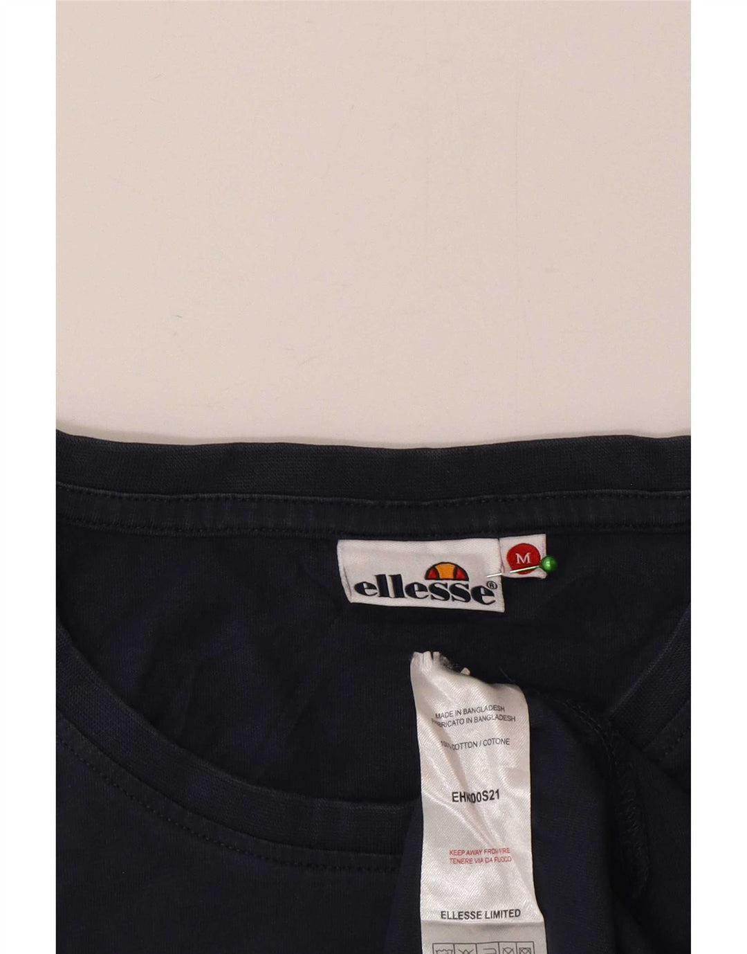 Ellesse Herre T-Shirt Top Medium Marineblå Bomuld