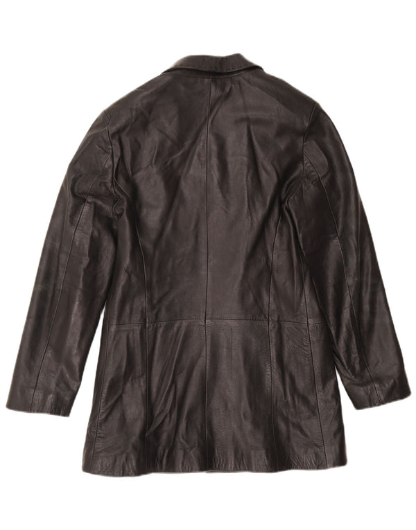 Mira Furs Dame Læderfrakke IT 42 Medium Sort Læder