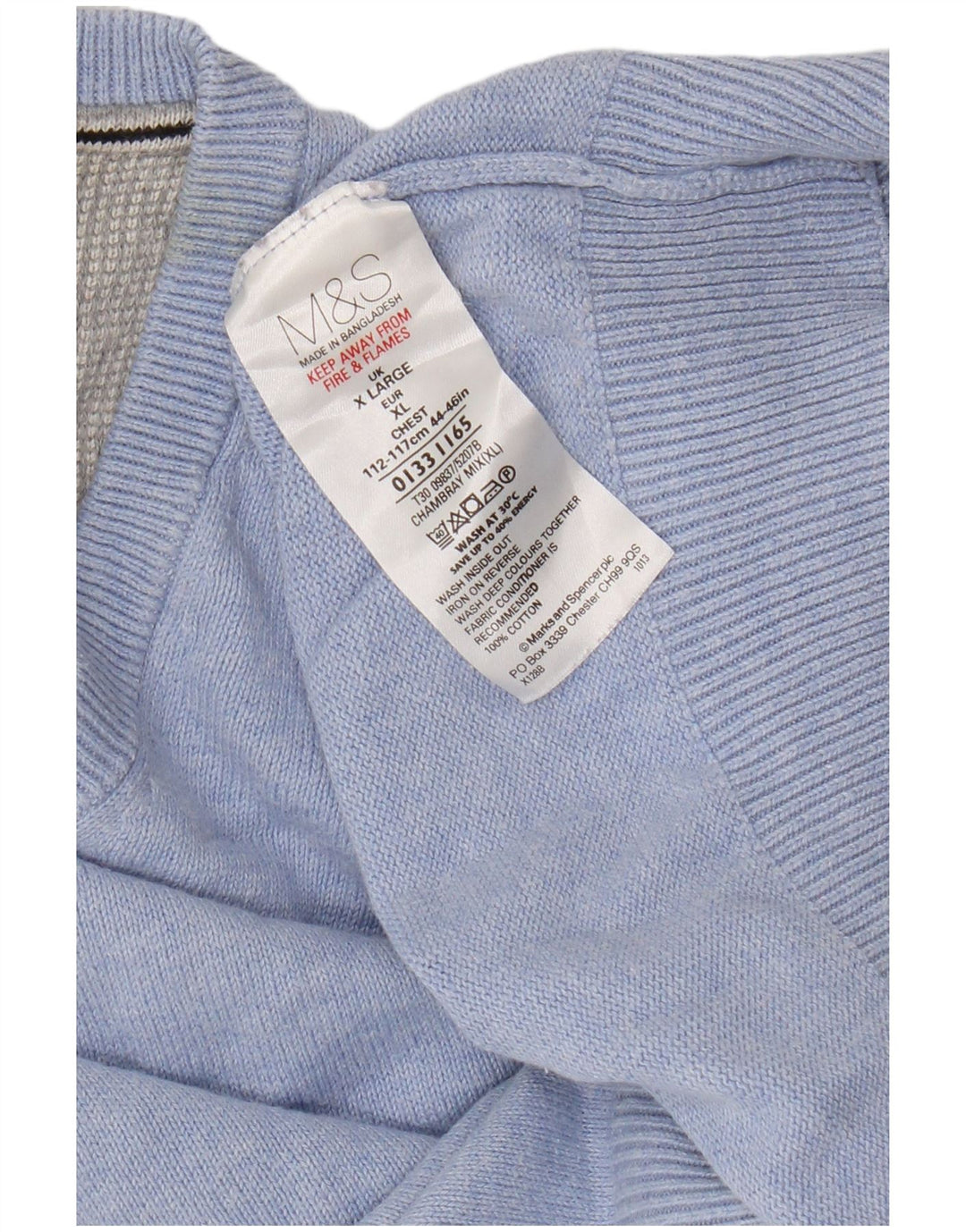Marks & Spencer Herrevest Tank Top XL Blå Bomuld