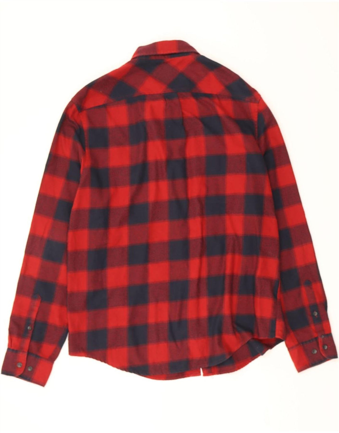 PENGUIN Mens Heritage Slim Fit Flannel Shirt Large Red Check Cotton Vintage Penguin and Second-Hand Penguin from Messina Hembry 