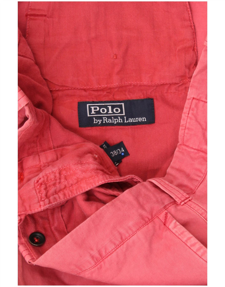 POLO RALPH LAUREN Lige Chinobukser til mænd W38 L30 Pink Bomuld
