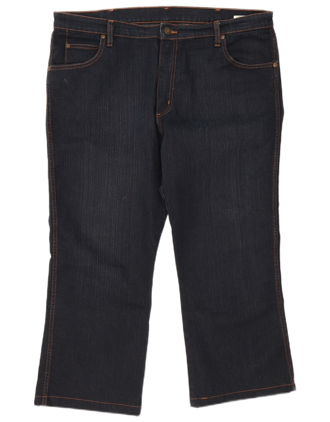 WRANGLER Herre Cropped Bootcut Jeans W38 L25 Marineblå Bomuld