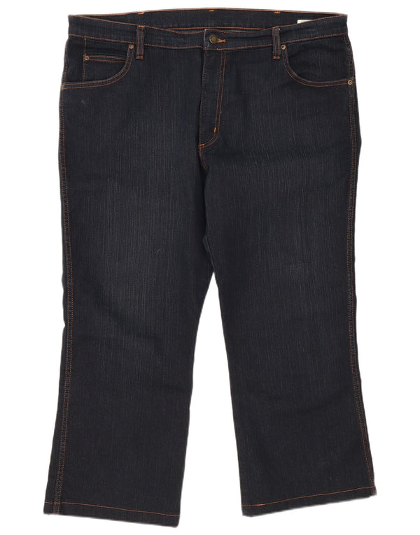 WRANGLER Herre Cropped Bootcut Jeans W38 L25 Marineblå Bomuld