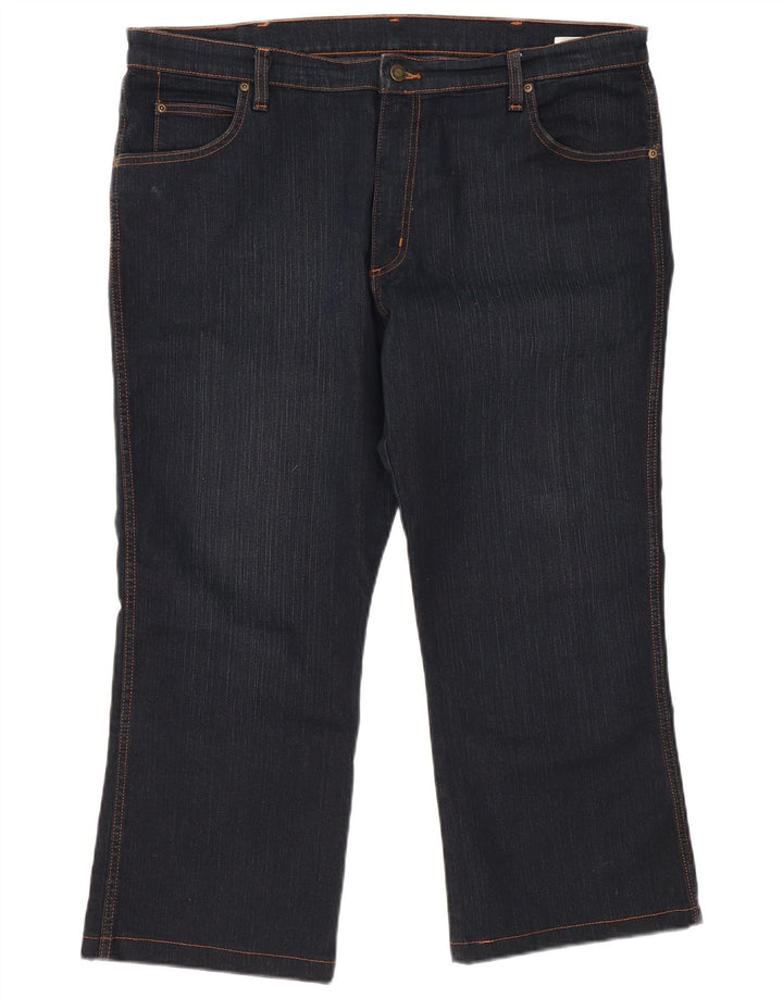 WRANGLER Herre Cropped Bootcut Jeans W38 L25 Marineblå Bomuld