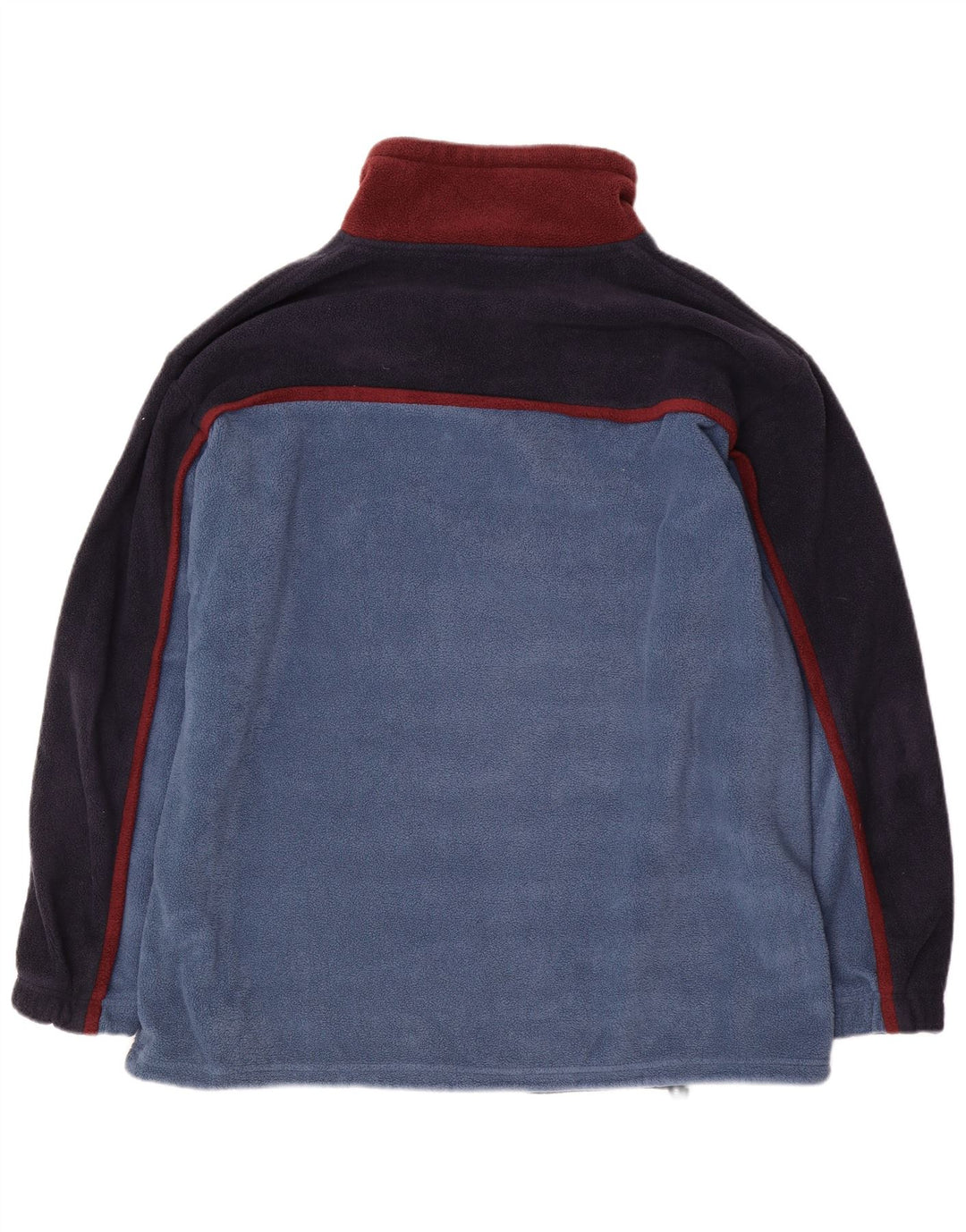 CAMARGUE Fleece Jumper med lynlås til mænd Large Blue Colourblock Polyester