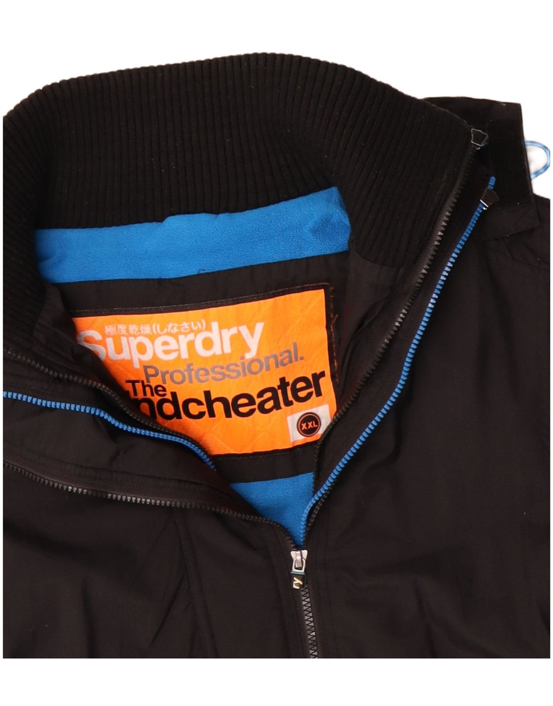 Superdry Herre Grafisk Windbreaker Jacket UK 44 2XL Sort Polyester