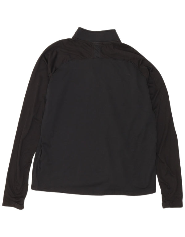 Nike Herre lynlåshals Regular Fit Top Langærmet Stor Sort Polyester Sports