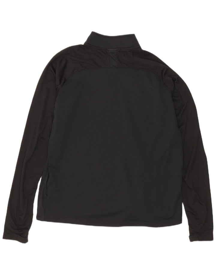 Nike Herre lynlåshals Regular Fit Top Langærmet Stor Sort Polyester Sports
