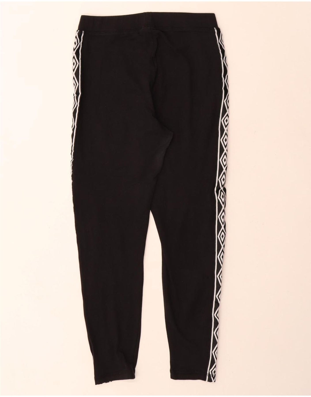 Umbro Womens Grafiske Leggings UK 12 Medium Sort Bomuld