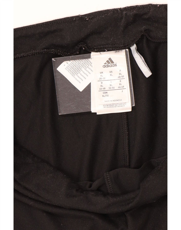 Adidas Womens Climalite Leggings UK 20/22 XL Sort Polyester