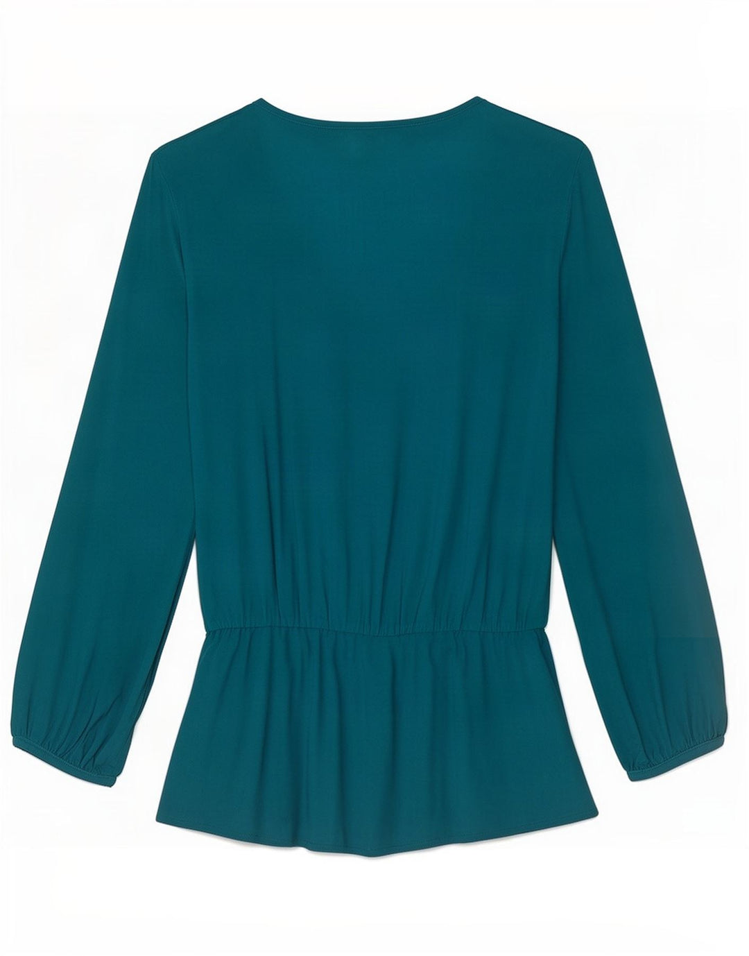 Benetton Dame Langærmet Bluse Top UK 10 Small Blue