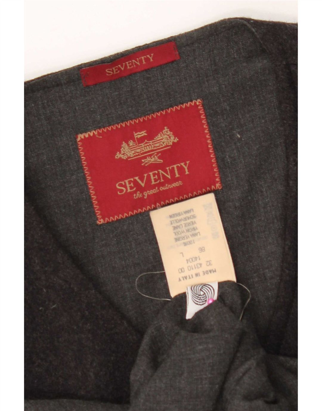 Halvfjerds Herrevest Stor Grå Virgin Wool