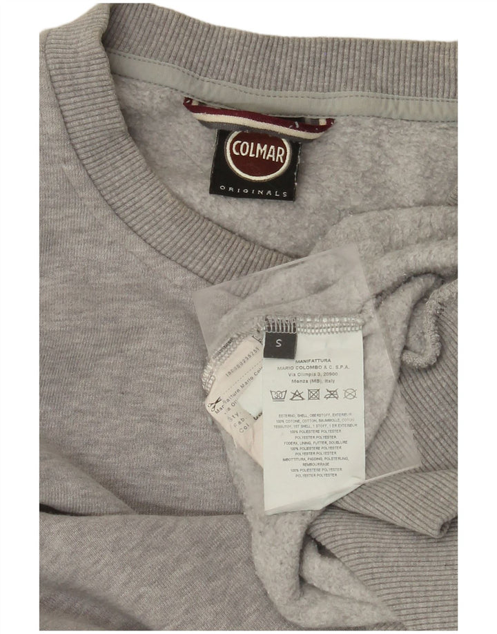 COLMAR Sweatshirt til mænd Small Grå Colourblock Bomuld