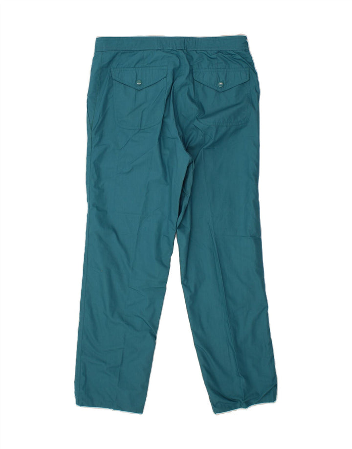 VINTAGE Womens Straight Trousers EU 44 XL W32 L29 Blue Polyester Vintage Vintage and Second-Hand Vintage from Messina Hembry 