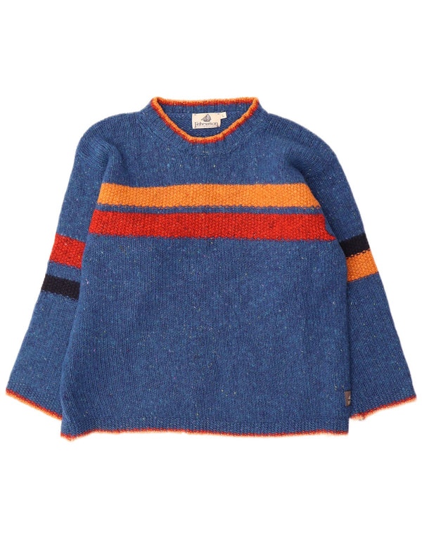 Fisherman Out Of Ireland Herre Crew Neck Jumper Sweater Large Blue