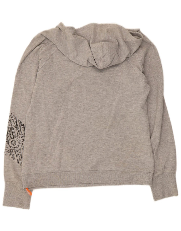 Adidas Dame Clima 365 Grafisk Hættetrøje Jumper UK 10 Small Grå Flecked